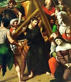 Jesus Christ with sneering doubters